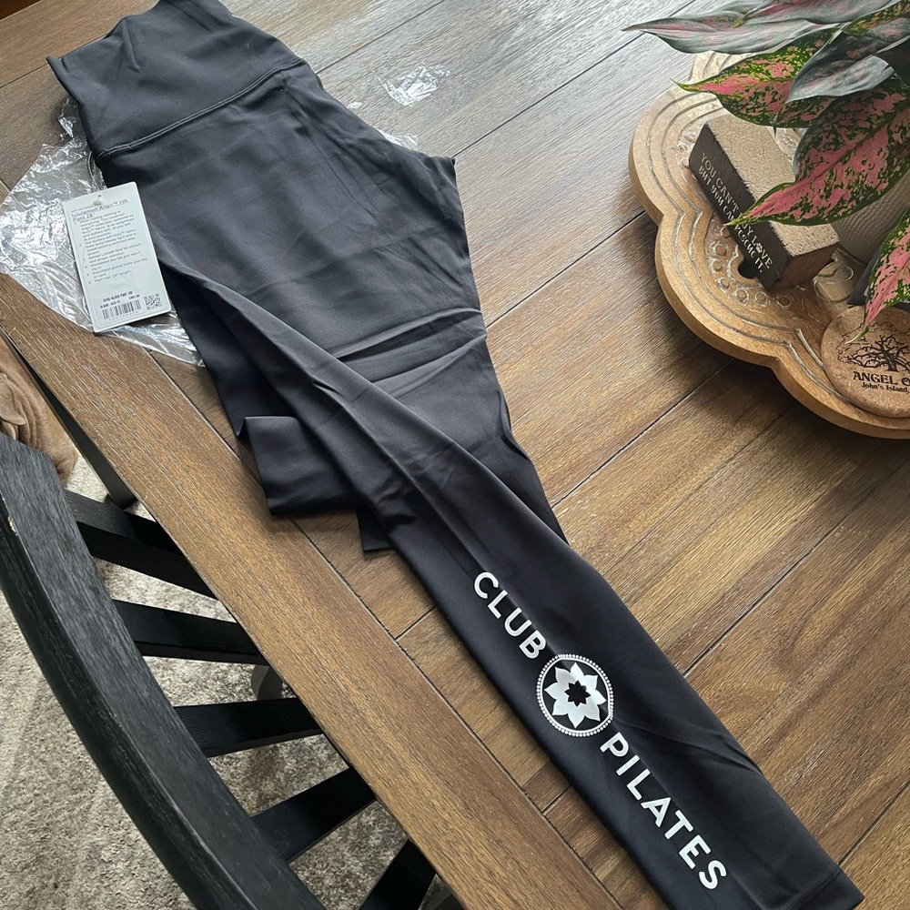 lululemon athletica Charcoal Leggings with Club Pilates Logo